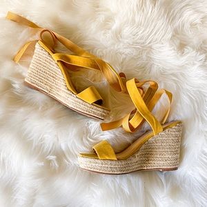 Yellow Shoedazzle Wedges